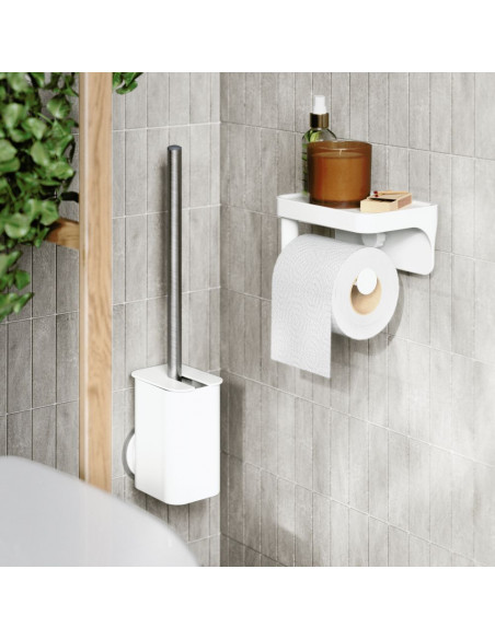 Brosse WC adhésive Flex - Murale ou à poser - Umbra