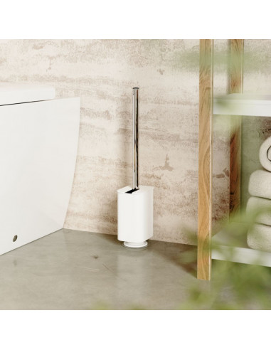 Brosse WC adhésive Flex - Murale ou à poser -...