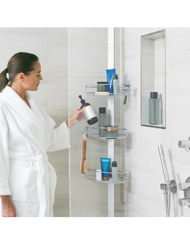 Etagère de douche Télescopique 1.5 à 2.4 m -...