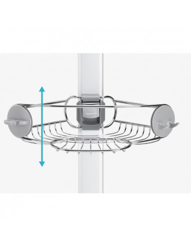 Etagère de douche Télescopique 1.5 à 2.4 m -...