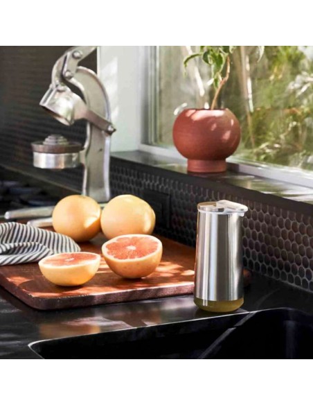 Distributeur de savon Moussant à Capteur Rechargeable - 295ml - Inox Brossé