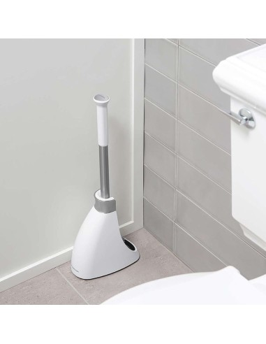 Brosse WC Etroite et design - Blanche -...