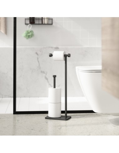 Dérouleur et réserve de papier toilette Cappa Noir