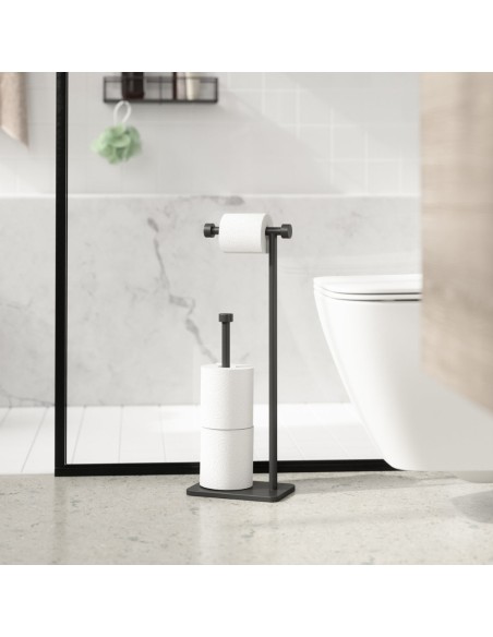Dérouleur et réserve de papier toilette Cappa Noir