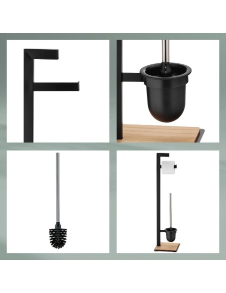 Serviteur WC Noir Oak