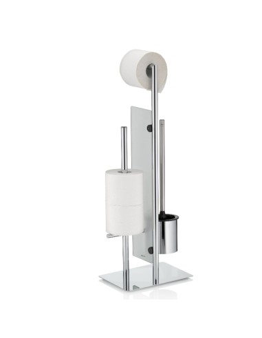 Serviteur WC 3 en 1 - Style - Métal Chromé...