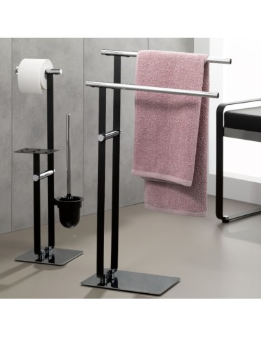 Porte Serviette Sur Pied Noir Sirius