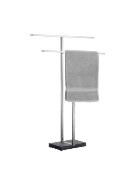 Porte Serviette sur Pied - Menoto - Inox Brossé Mat