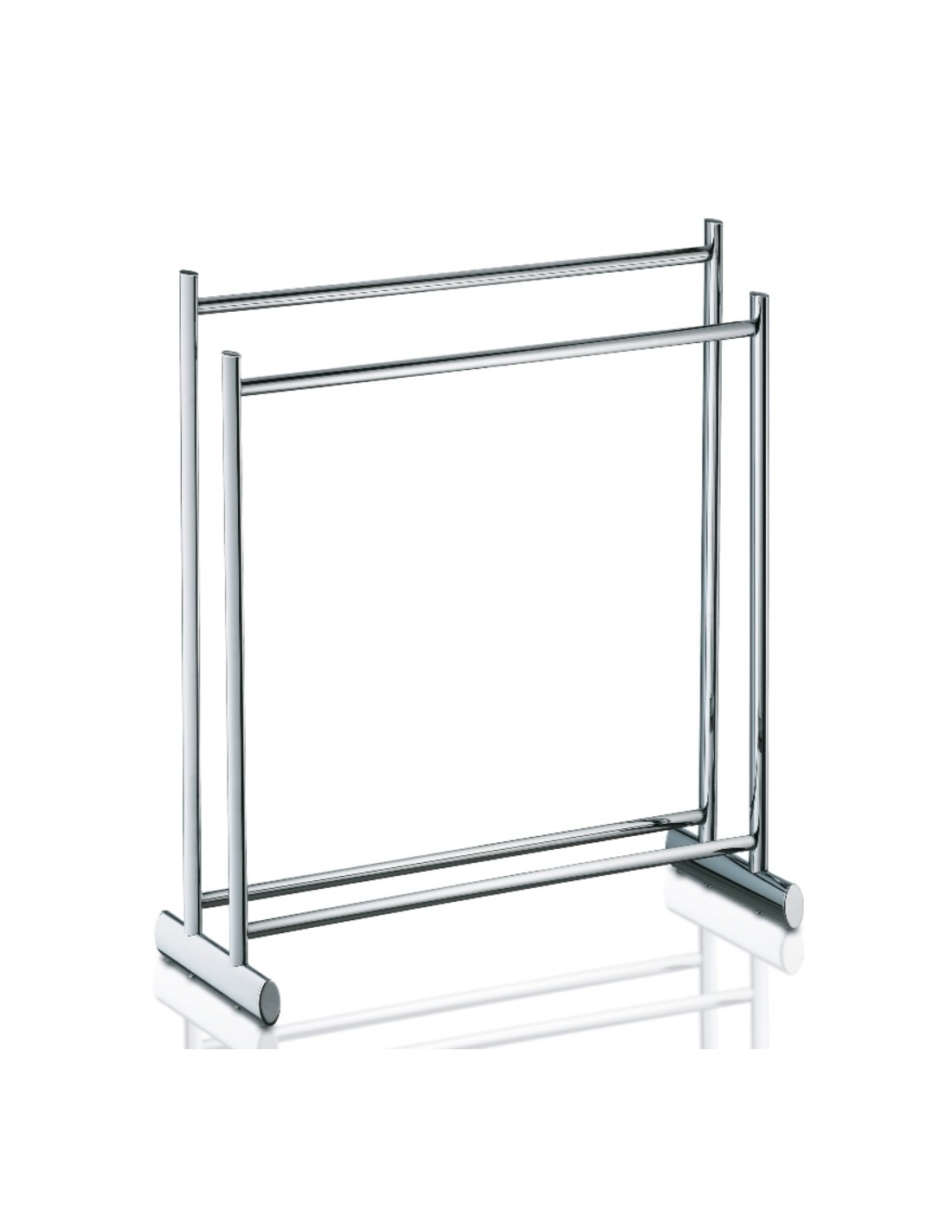 Porte-serviettes Sur Pied Réglable - Acier Inoxydable SUS304 - Plateau Inclus - Hauteur 79 Cm - Barres Extensibles Et Rotatives - 7