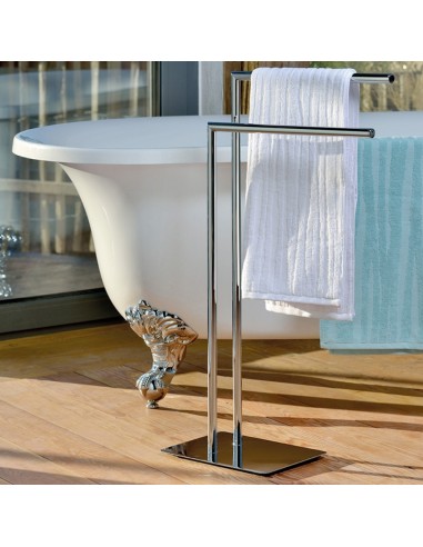 Porte Serviette sur Pied 2 Barres -  Style -...