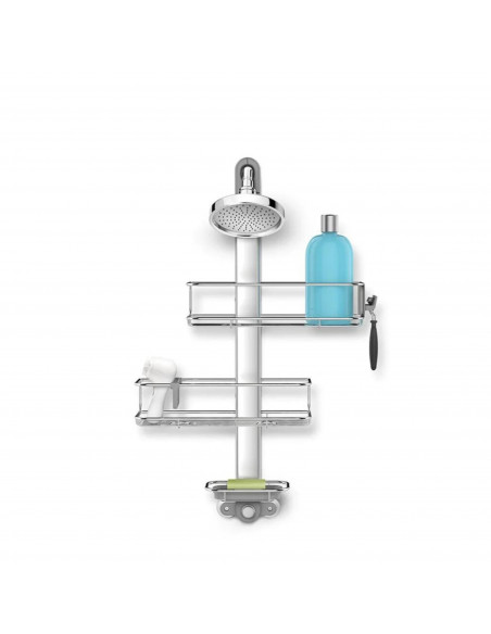 Étagère De Douche à Ventouse - 2 Supports, PET Transparent, Installation Sans Perçage - Pour Salle De Bain